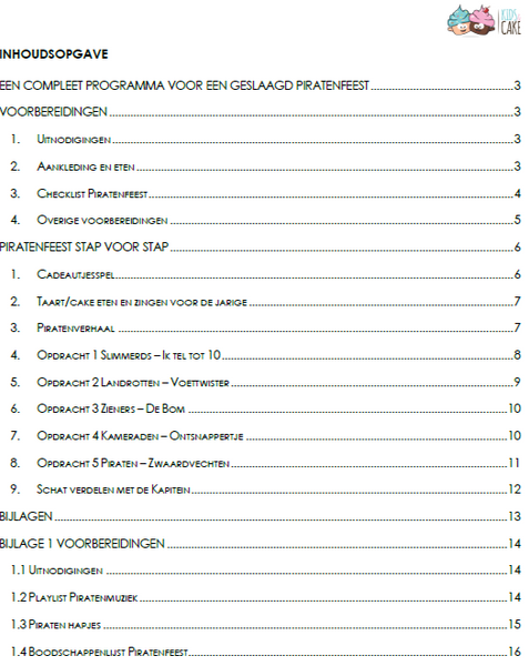 Piraten Draaiboek - Digitaal
