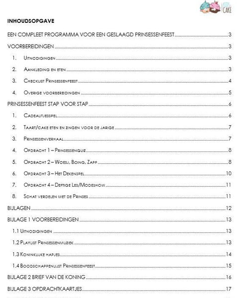 Prinsessen Draaiboek - Digitaal